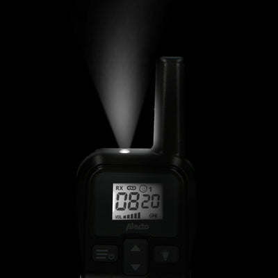 Alecto DBX80BK - Babyphone mit Reichweite von bis zu 3.000 Metern, schwarz