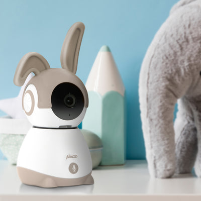 Alecto SMARTBABY10BE - WLAN-Babyphone mit Kamera, Weiß/Taupe