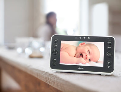 Alecto DVM200XL - Babyphone mit Kamera und 5"-Farbdisplay, Weiß/Anthrazit
