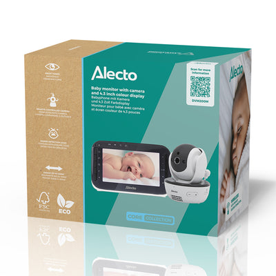 Alecto DVM200M - Babyphone mit Kamera und 4,3"-Farbdisplay, Weiß/Anthrazit