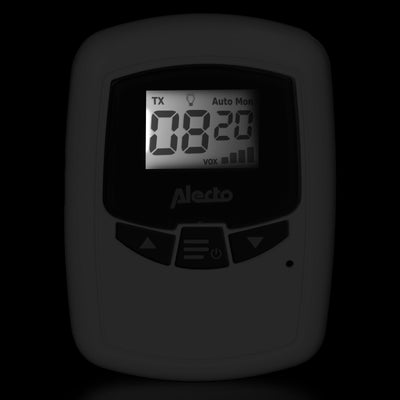 Alecto DBX-80 - Babyphone mit Reichweite von bis zu 3.000 Metern, weiß/anthrazit