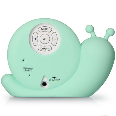 Alecto Baby BC110GN SIMON - Schlaftrainer, Nachtlicht und Wecker, Schnecke, Mintgrün