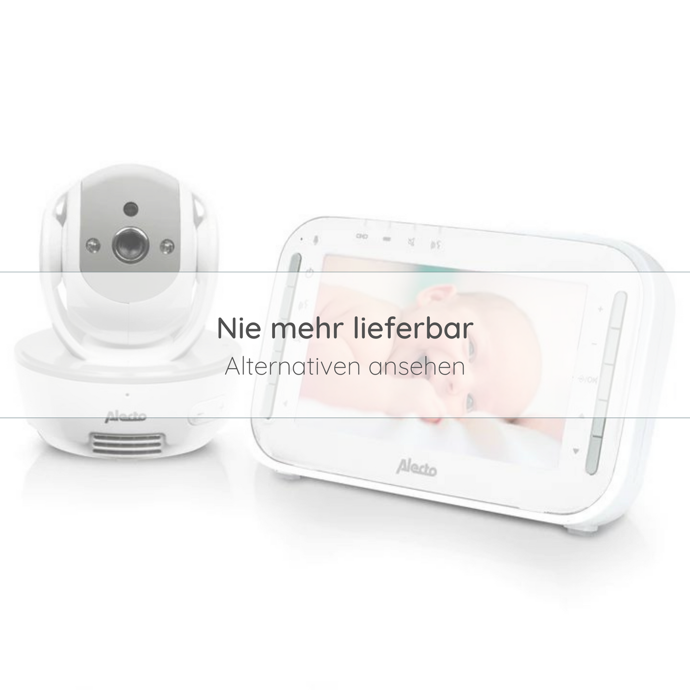 Alecto DVM-200GS - Babyphone mit Kamera und 4,3"-Farbdisplay, Weiß/Grau