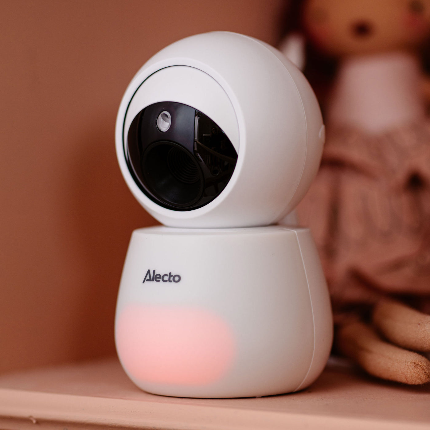 Alecto DVM2043 - Babyphone mit Kamera, großem 4,3" Farbdisplay und Nachtlicht - Ferngesteuert - Weiß