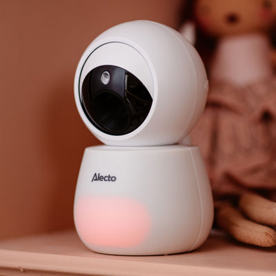 Alecto DVM2043 - Babyphone mit Kamera, großem 4,3" Farbdisplay und Nachtlicht - Ferngesteuert - Weiß