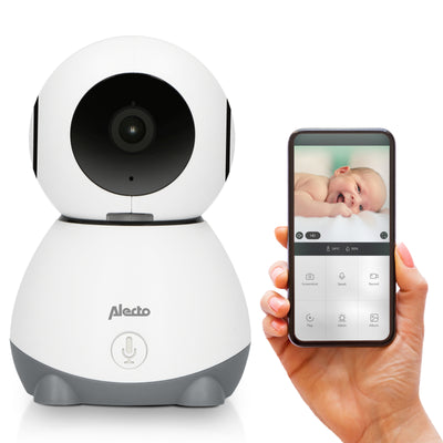 Alecto SMARTBABY10 - WLAN-Babyphone mit Kamera - Weiß/Grau