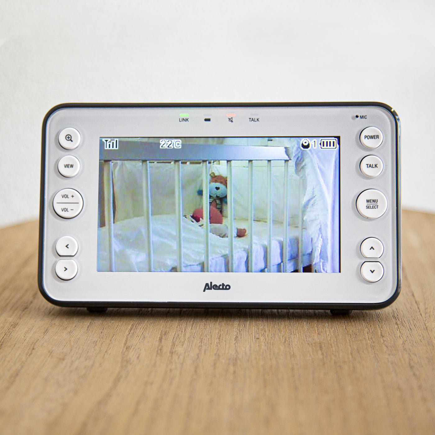 Alecto DVM-150 - Babyphone mit Kamera und 5" Farbdisplay, Weiß