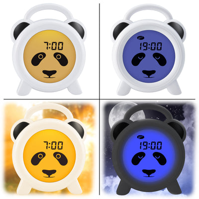 Alecto BC100PANDA - Schlaftrainer, Nachtlicht und Wecker, Panda