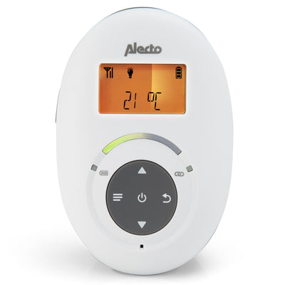 Alecto DBX-125 - DECT Babyphone mit Full ECO-Modus und Display, weiß/anthrazit