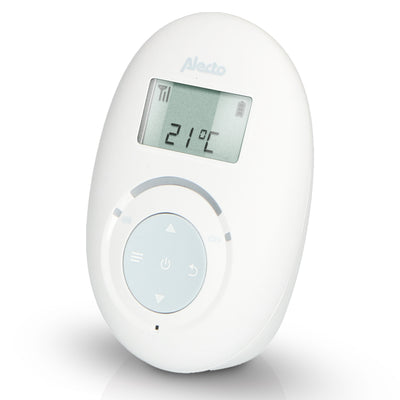 Alecto DBX120 - DECT Babyphone mit Full ECO-Modus und Display, weiß/blau