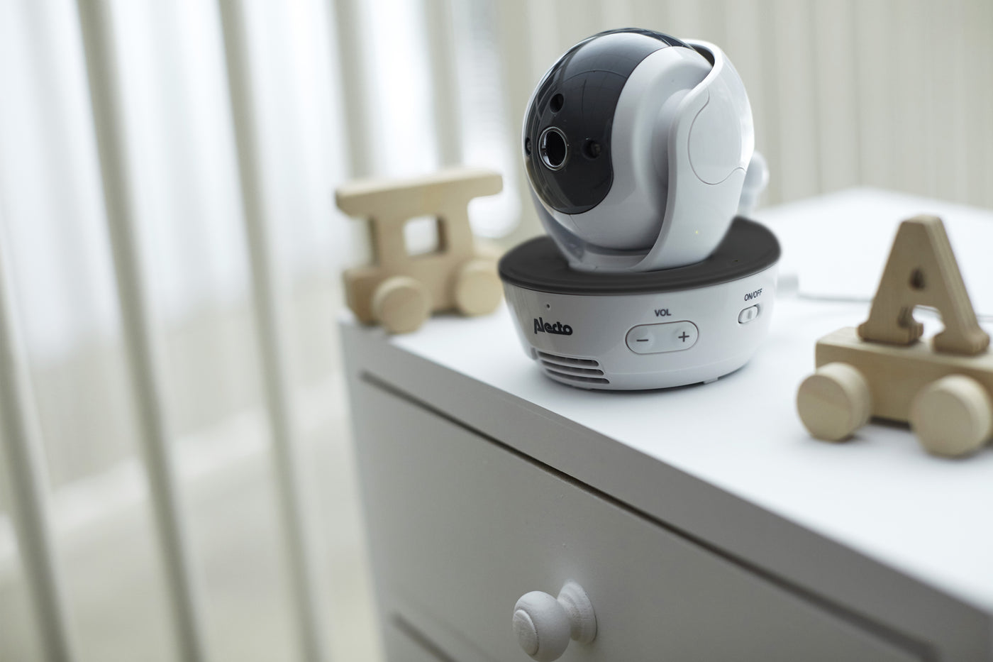 Alecto DVM200M - Babyphone mit Kamera und 4,3"-Farbdisplay, Weiß/Anthrazit
