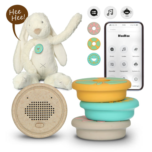 Alecto Baby HeeHee + Kuscheliges Kaninchen - Chat-Schaltfläche, macht Ihr Kuscheltier zum interaktiven Freund