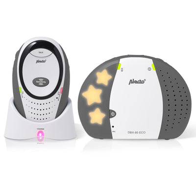 Alecto DBX-85 LIMITED - DECT Babyphone mit Full ECO-Modus, weiß/anthrazit