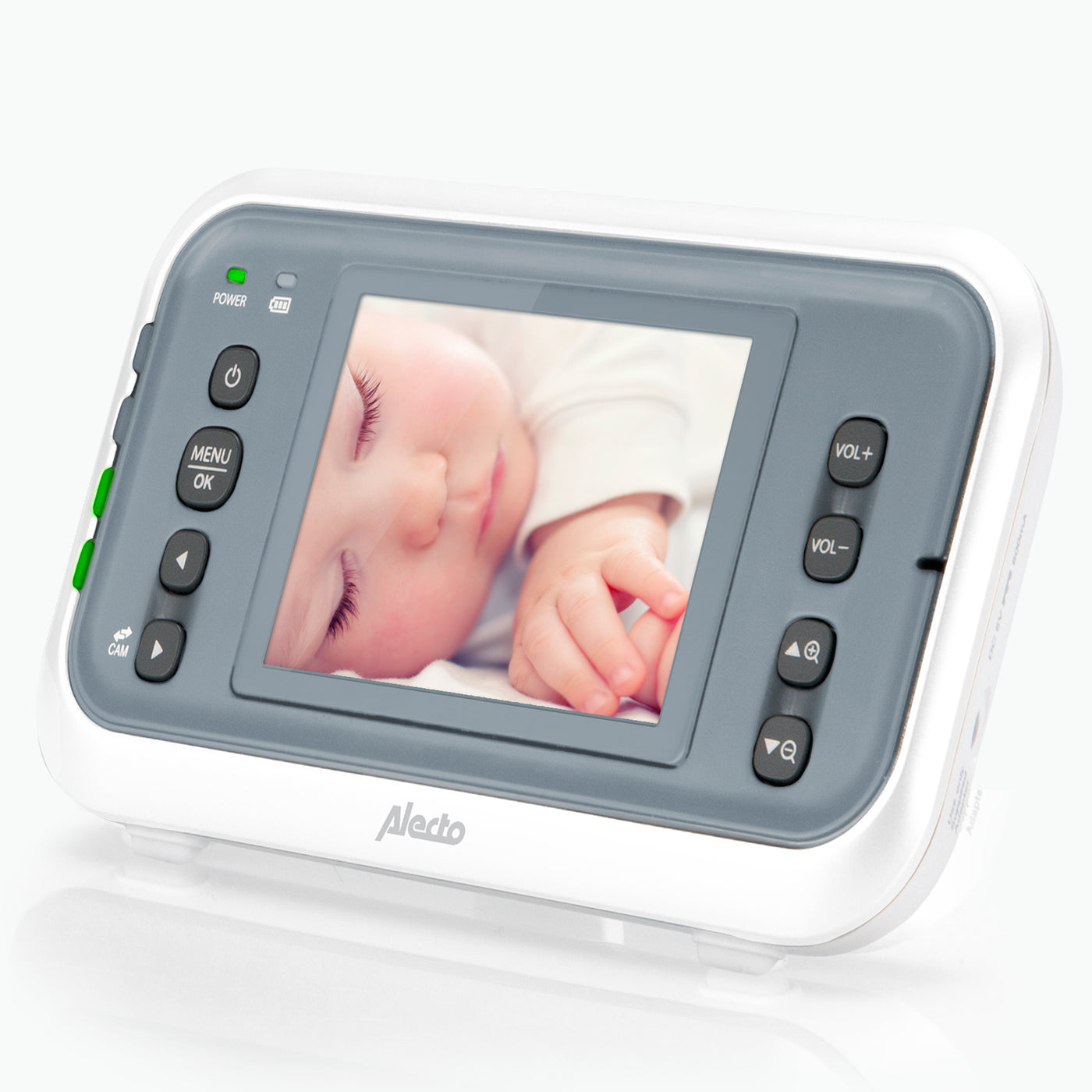 Alecto DVM-76 - Babyphone mit Kamera und 2.8"-Farbdisplay, Weiß/Anthrazit