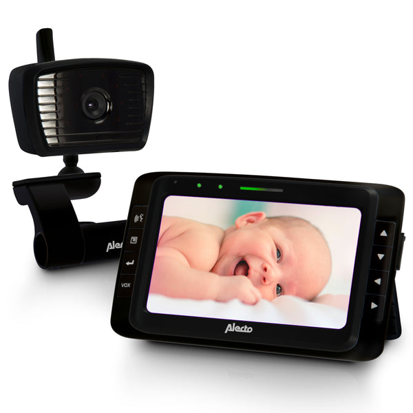 Alecto DVM-250ZT - Babyphone mit Kamera und 5"-Farbdisplay, Schwarz