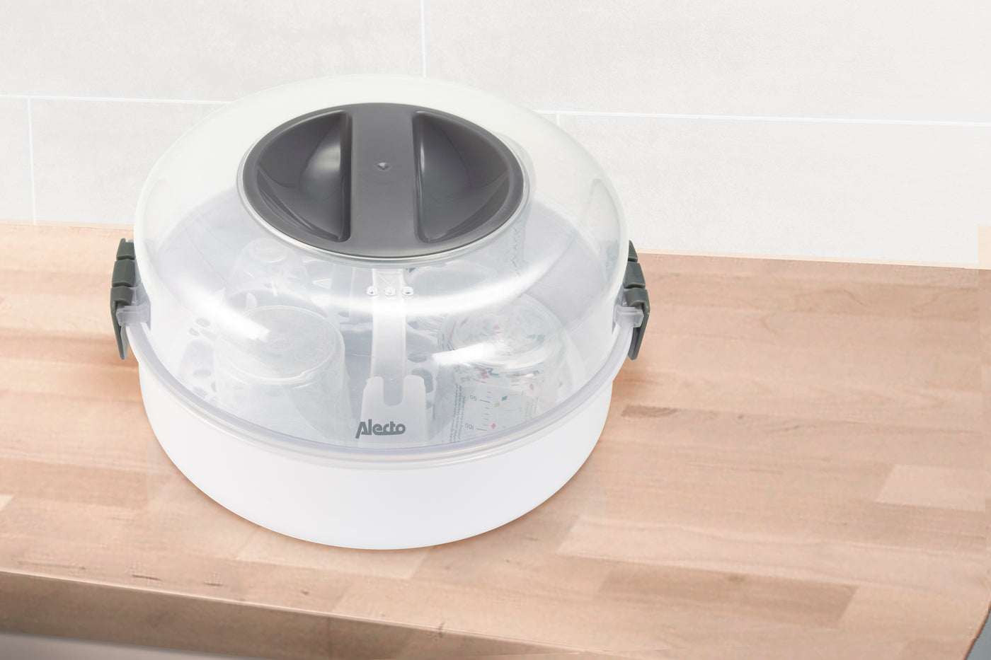 Alecto BW-04 - Mikrowellen Flaschensterilisator, weiß