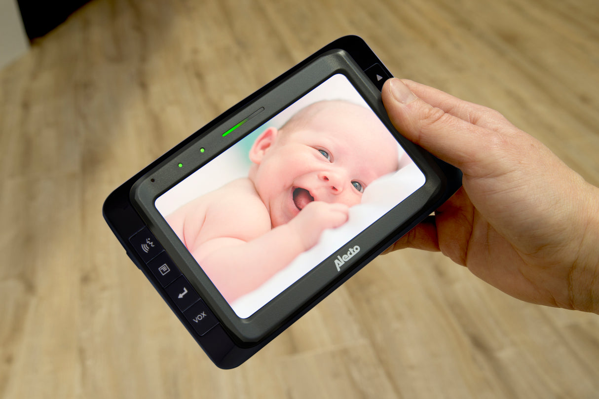 Alecto DVM-250ZT - Babyphone mit Kamera und 5"-Farbdisplay, Schwarz