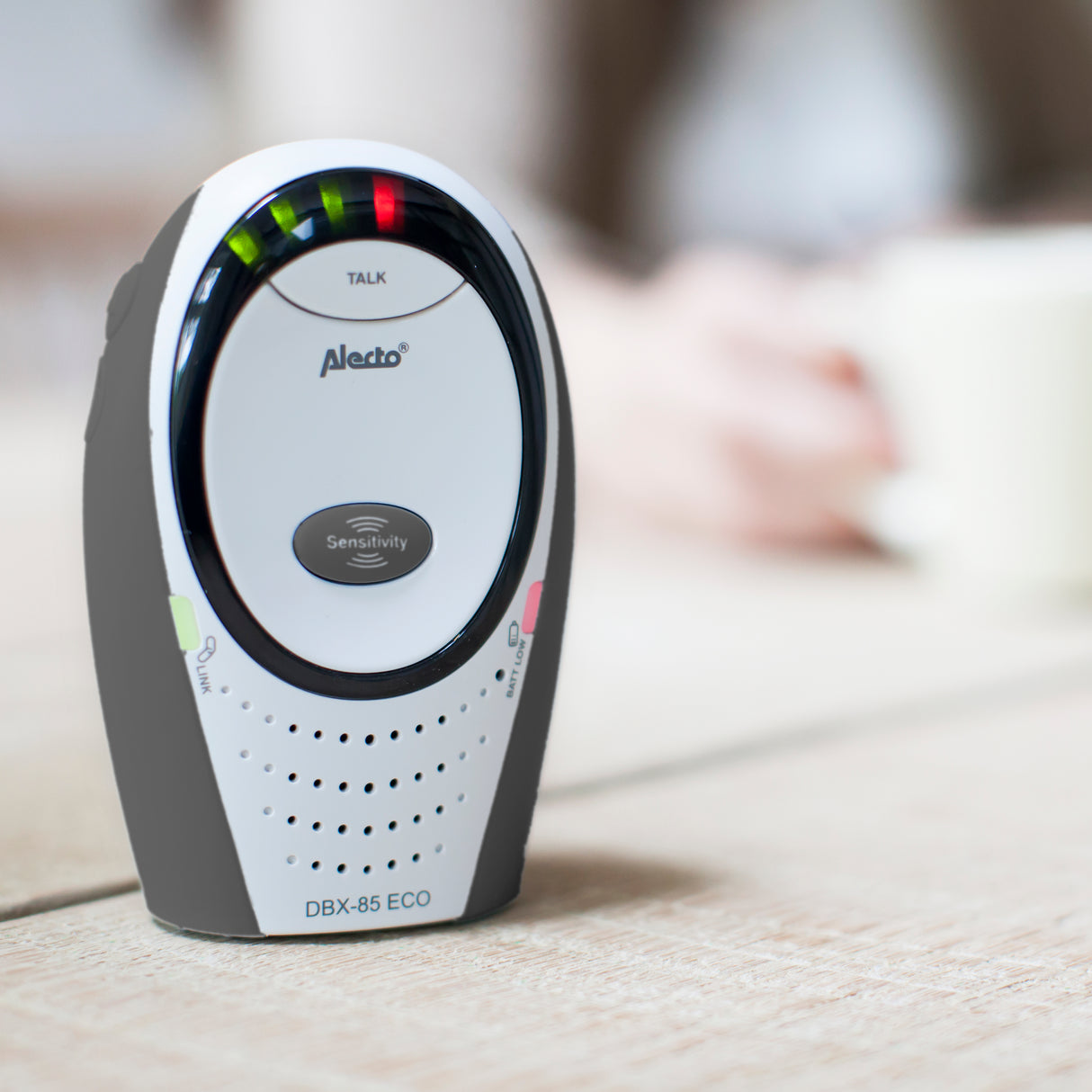 Alecto DBX-85 LIMITED - DECT Babyphone mit Full ECO-Modus, weiß/anthrazit