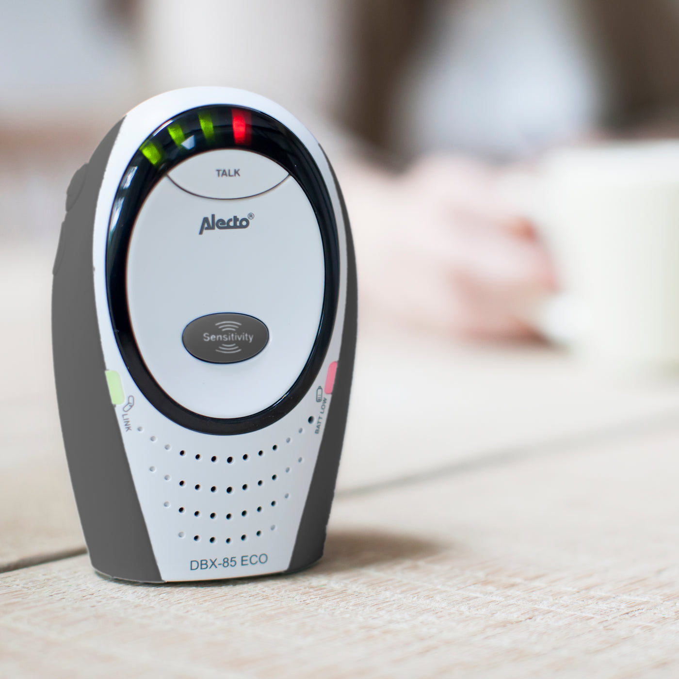 Alecto DBX-85 LIMITED - DECT Babyphone mit Full ECO-Modus, weiß/anthrazit