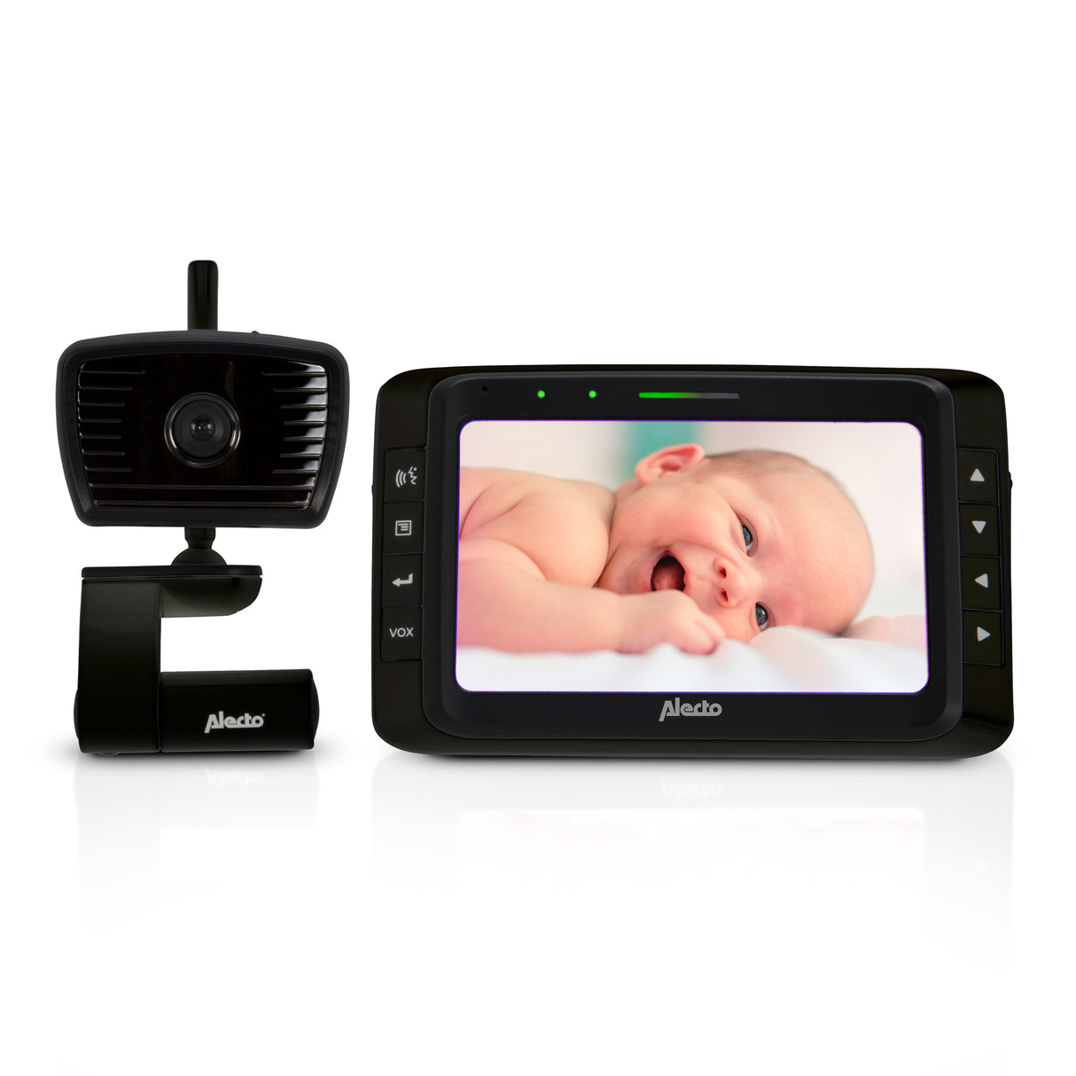 Alecto DVM-250ZT - Babyphone mit Kamera und 5"-Farbdisplay, Schwarz