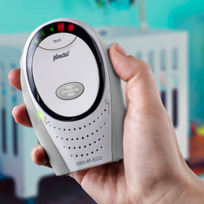 Alecto DBX-85GS - DECT Babyphone mit Full ECO-Modus, weiß/Grau