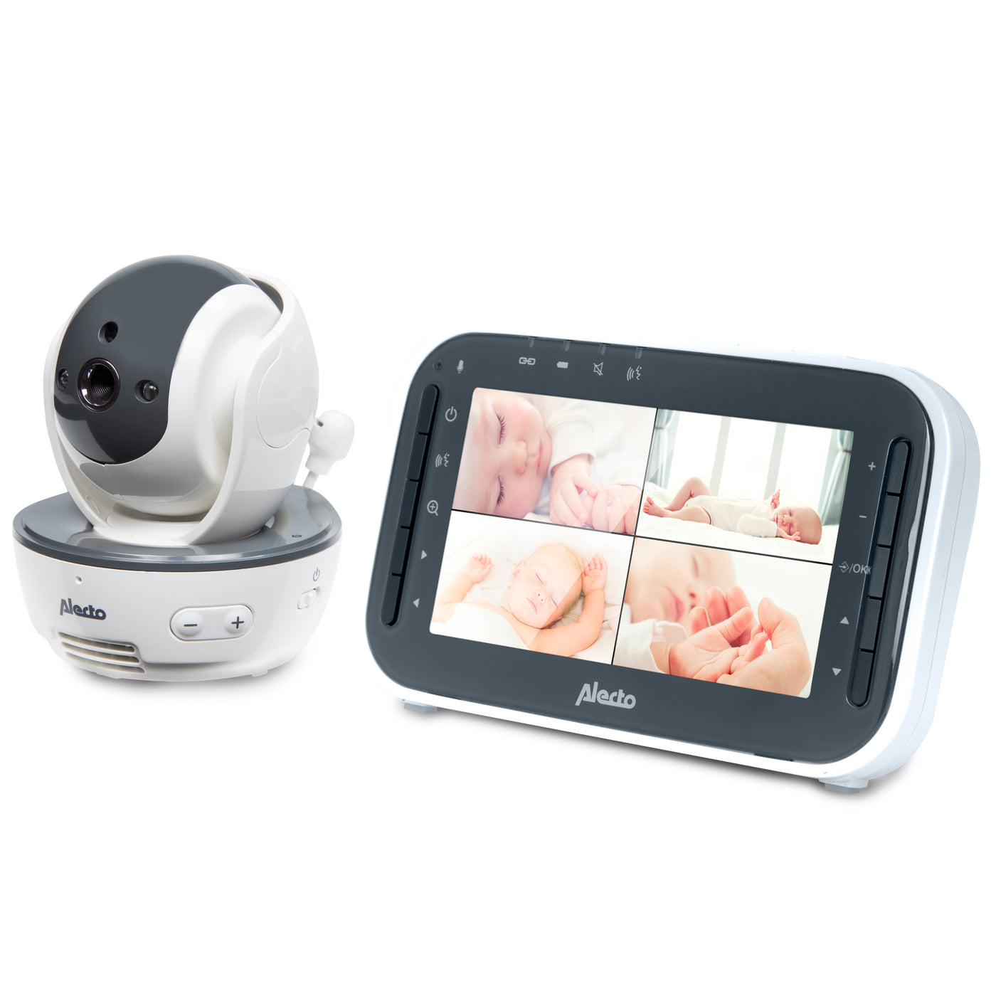 Alecto DVM-200+DVM-201 - Video-Babyphone mit 2 Kameras und 4.3" Farbbildschirm