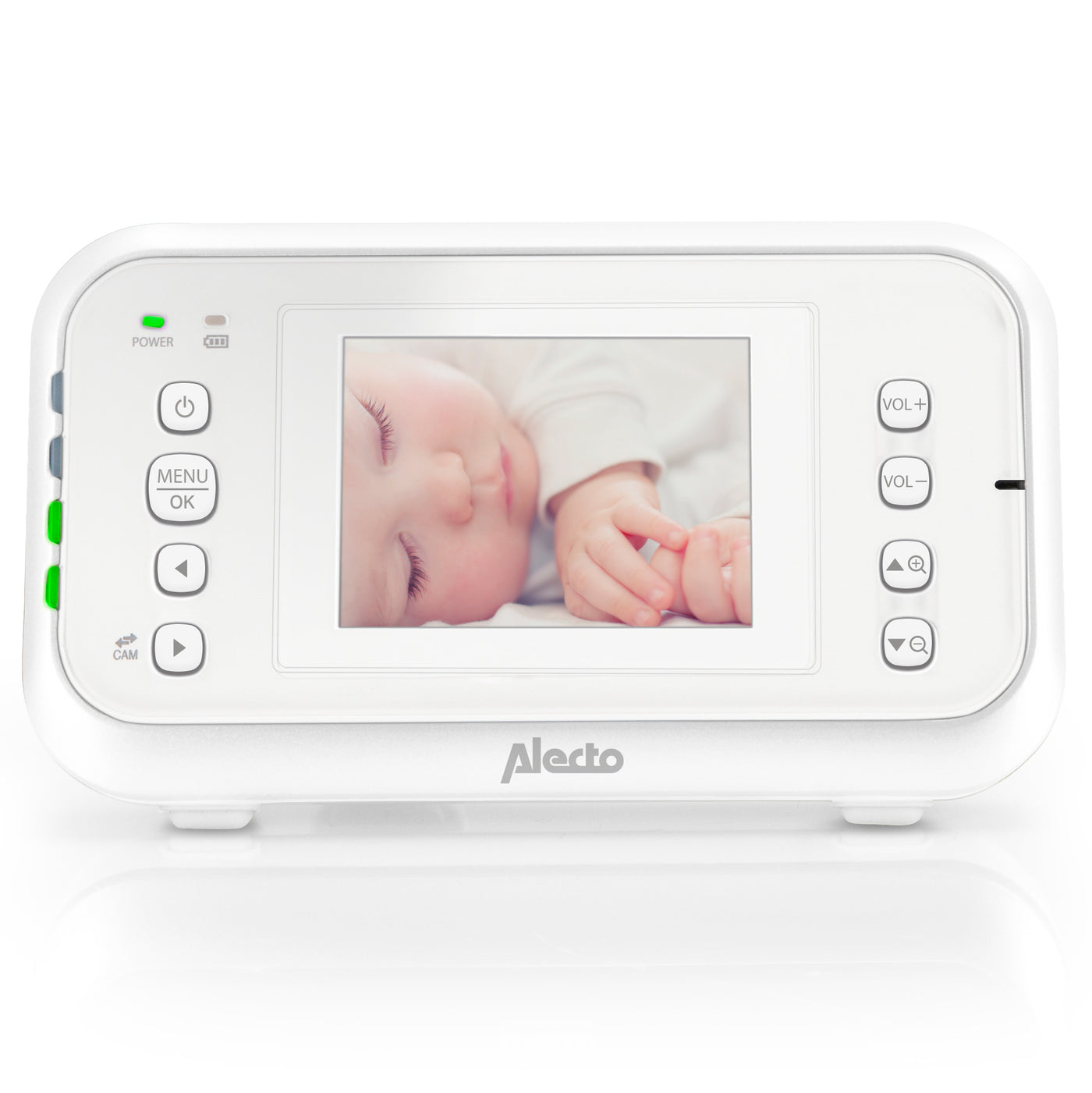 Alecto DVM-73 - Babyphone mit Kamera und 2.4"-Farbdisplay, Weiß/Anthrazit