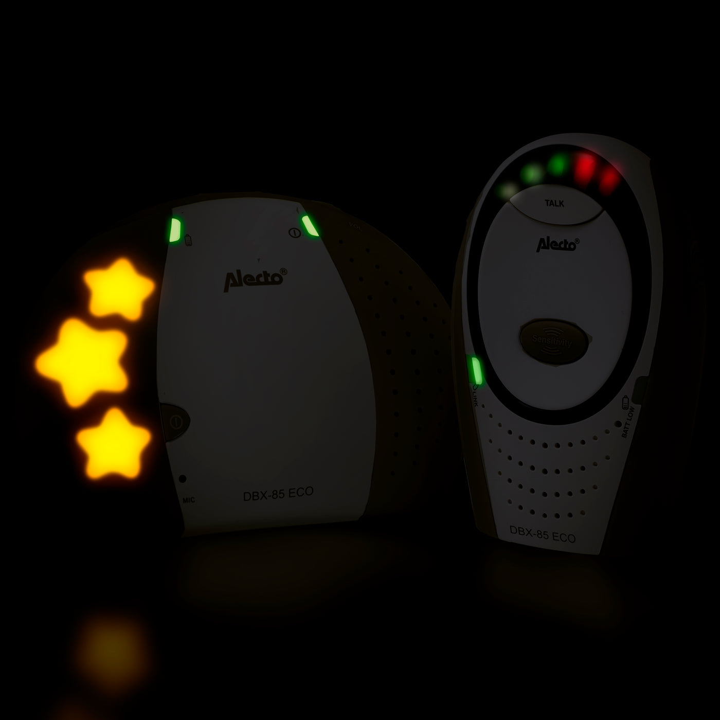 Alecto DBX-85 LIMITED - DECT Babyphone mit Full ECO-Modus, weiß/anthrazit