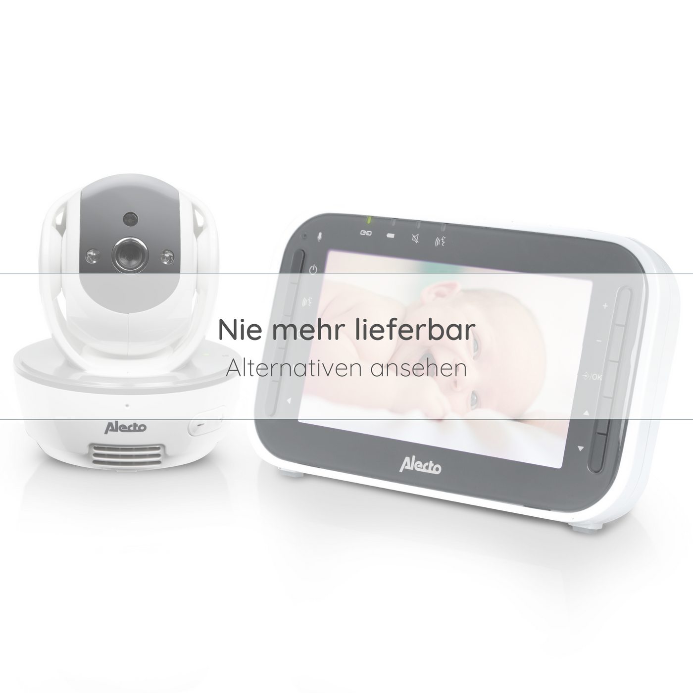 Alecto DVM-200 - Babyphone mit Kamera und 4,3"-Farbdisplay, Weiß/Anthrazit
