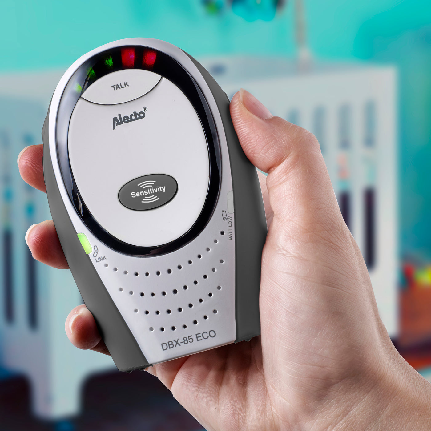 Alecto DBX-85 LIMITED - DECT Babyphone mit Full ECO-Modus, weiß/anthrazit