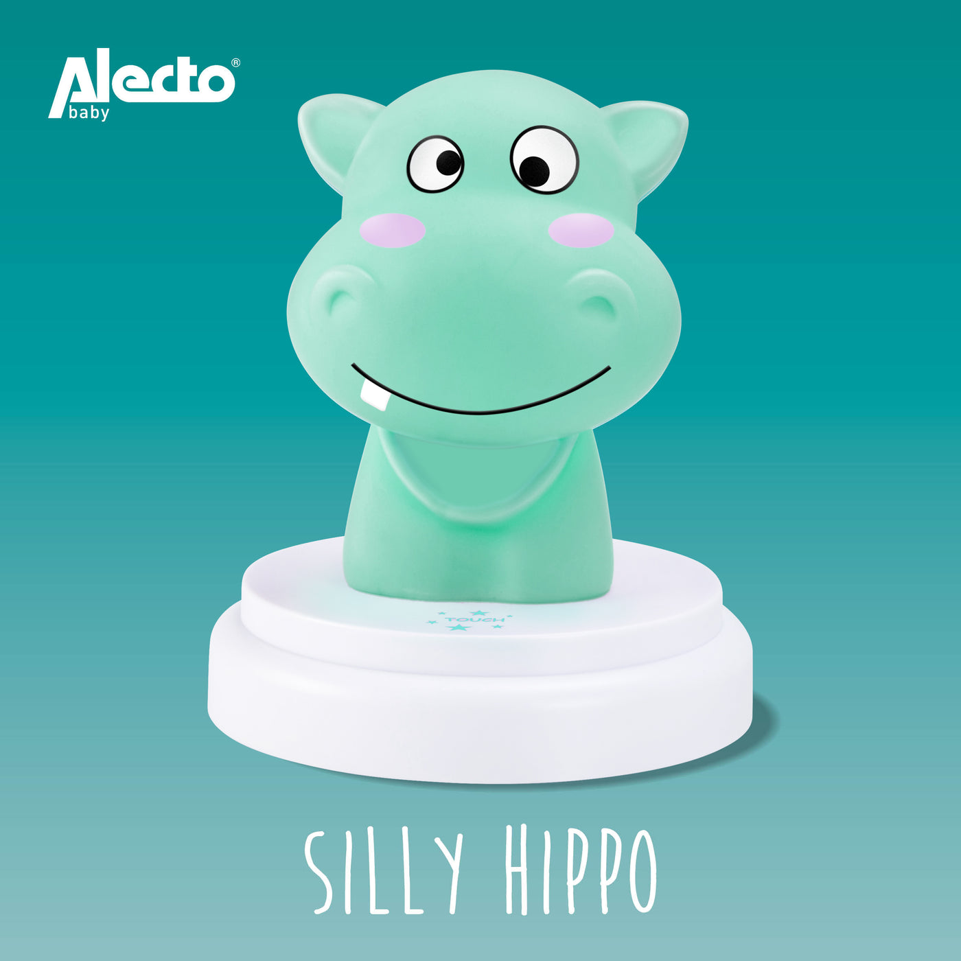 Alecto SILLY HIPPO - LED-Nachtlicht, Nilpferd, blau