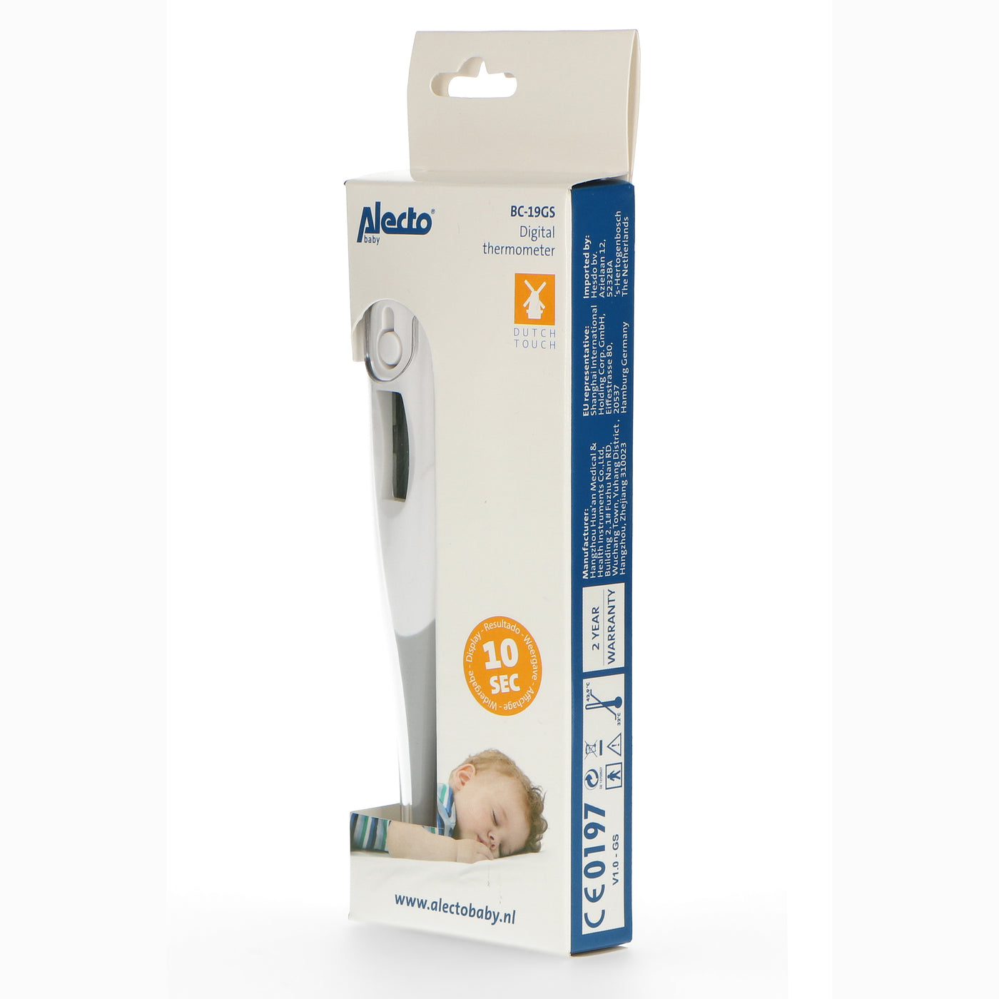 Alecto BC-19GS - Digitales Fieberthermometer, Grau