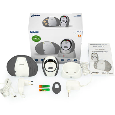 Alecto DBX-85 LIMITED - DECT Babyphone mit Full ECO-Modus, weiß/anthrazit