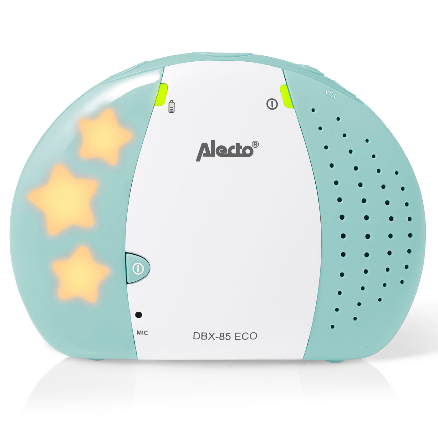 Alecto DBX-85MT - DECT Babyphone mit Full ECO-Modus, weiß/Minzgrün
