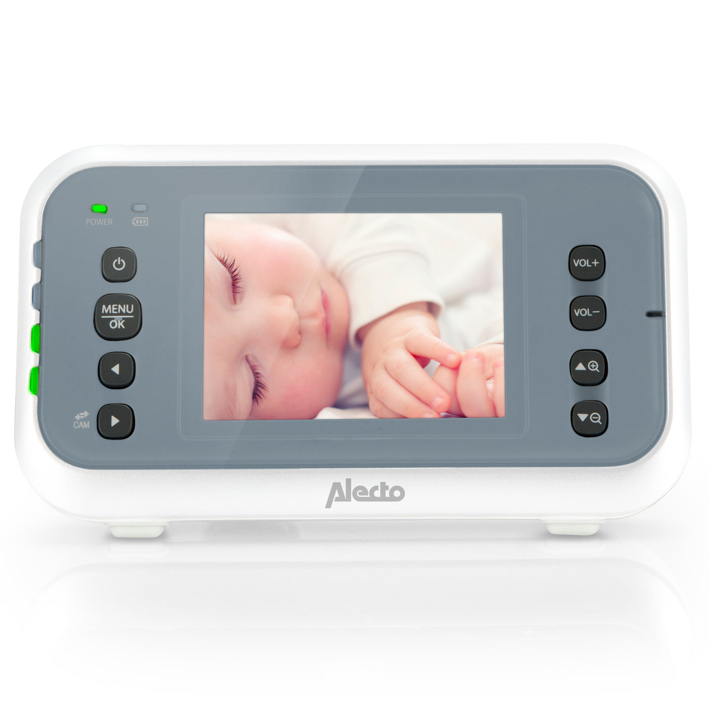 Alecto DVM-76 - Babyphone mit Kamera und 2.8"-Farbdisplay, Weiß/Anthrazit