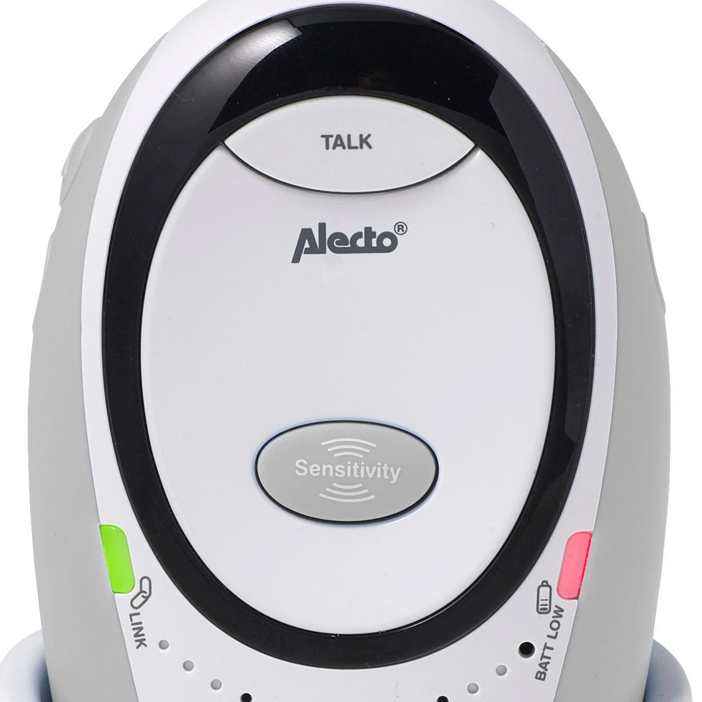 Alecto DBX-85GS - DECT Babyphone mit Full ECO-Modus, weiß/Grau